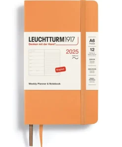 Kalender 2025 A6 Vecka/Sida note soft Apricot
