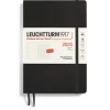 Kalender 2025 A5 Vecka/Sida notes soft Black
