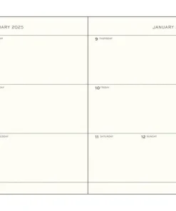 Kalender 2025 A6 Vecka/Uppslag soft Black