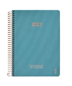 Kalender 2025 A5 vecka/uppslag blå