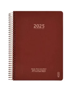 Kalender 2025 A5 vecka/uppslag orange