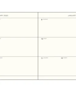 Kalender 2025 A5 Vecka/Uppslag soft Black
