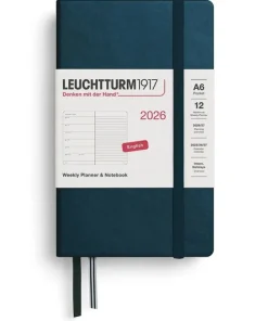 Kalender 2026 A6 Weekly Planner & Notebook Deep Sea