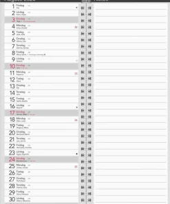 Kalender 2025 Bordskalender Elegant spiral