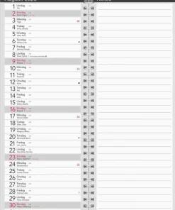 Kalender 2026 Bordskalender Elegant spiral