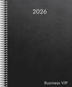 Kalender 2026 Business VIP svart konstläder
