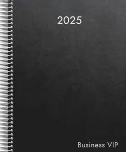Kalender 2025 Business VIP svart konstläder