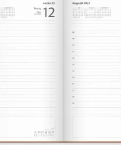 Kalender 2025 Dagbok cognac konstläder