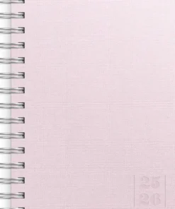 Kalender 2025-2026 Dagbok Textile rosa