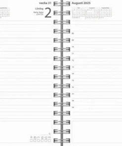 Kalender 2025 Dagbok Textile svart