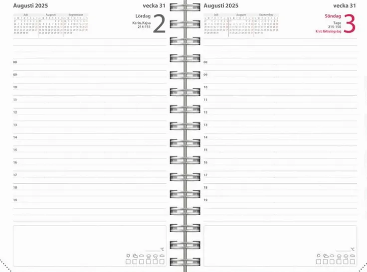 Kalender 2025 Dagbok Textile beige