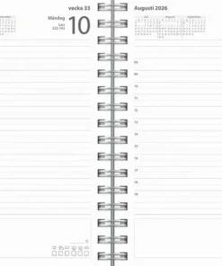 Kalender 2026 Dagbok Textile blå