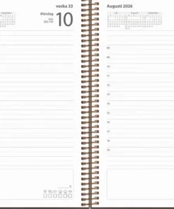 Kalender 2026 Dagbok Twist brun