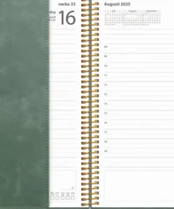Kalender 2025 Dagbok Twist grön