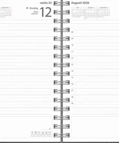 Kalender 2025-2026 Dagbok Twist svart