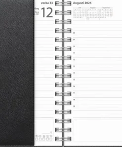 Kalender 2025-2026 Dagbok Twist svart