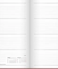Kalender 2025 Dagbokskalender rött konstläder