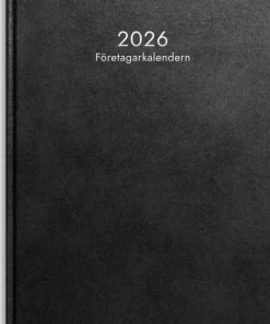 Kalender 2026 Företagarkalendern svart konstläder