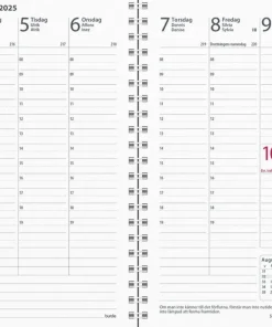 Kalender 2025 Interplano II svart plast