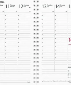 Kalender 2026 Interplano II svart plast