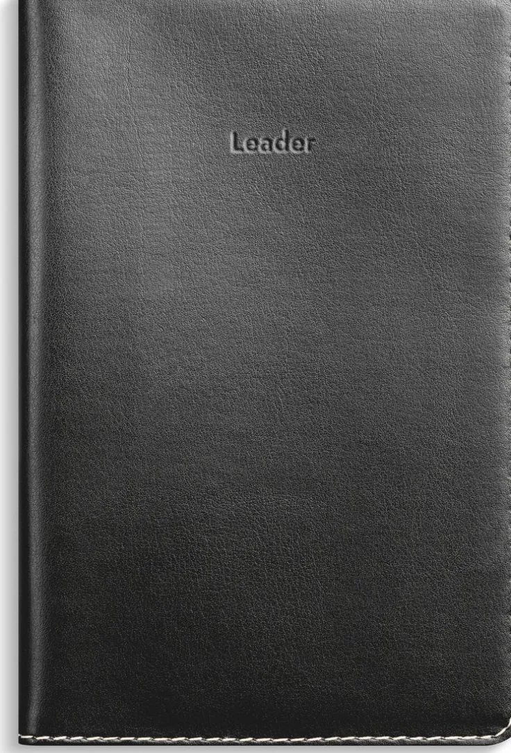Kalender 2025 Leader spiralbunden konstläder svart