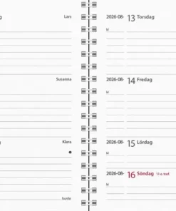 Kalender 2026 Leader svart plast
