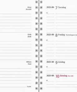 Kalender 2025 Leader svart plast