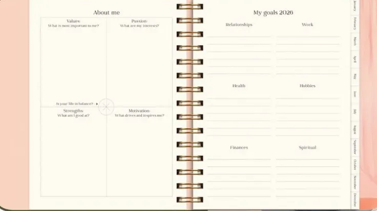 Kalender 2026 Life Planner Decor