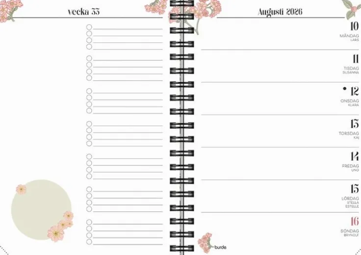 Kalender 2026 Life Planner Floral