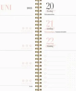 Kalender 2025-2026 Life Planner Pink Horisontell