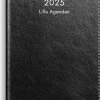 Kalender 2025 Lilla Agendan svart konstläder