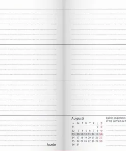 Kalender 2026 Lilla Fickdagboken rött konstläder