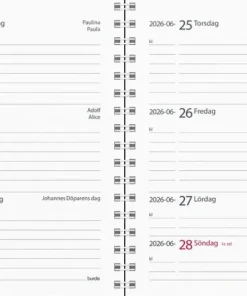 Kalender 2025-2026 Lilla Studieåret Basic plast svart