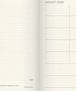 Kalender 2026 Liten Veckokalender Forma Deluxe svart