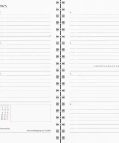 Kalender 2025 Master svart konstläder