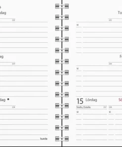 Kalender 2026 Mini svart plast