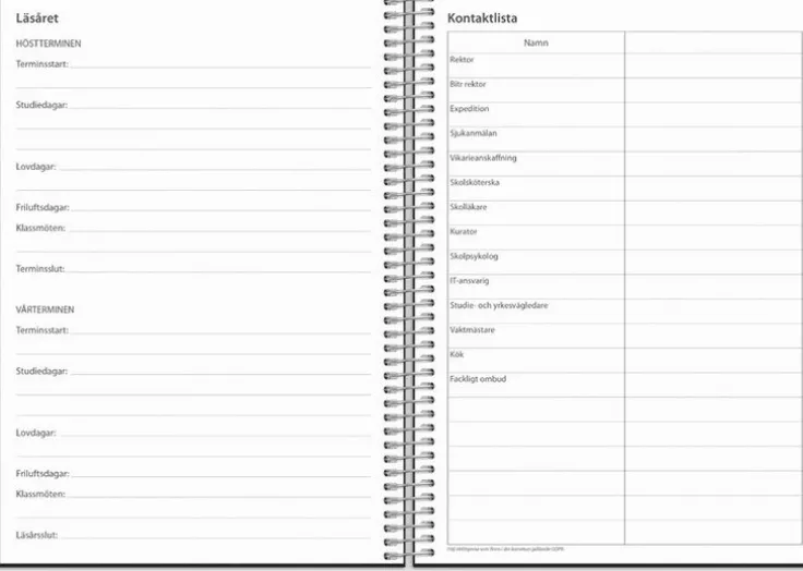 Kalender 2025-2026 Noteringskalendern för lärare