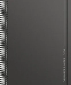 Kalender 2026 Organizer & Notes svart