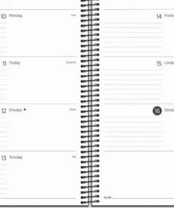 Kalender 2026 Organizer & Notes svart