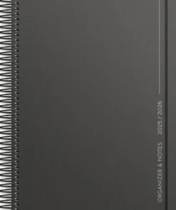 Kalender 2025-2026 Organizer & Notes Svart