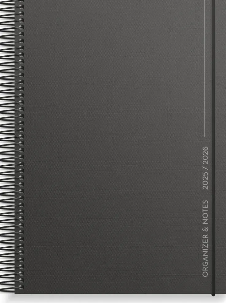 Kalender 2025-2026 Organizer & Notes Svart