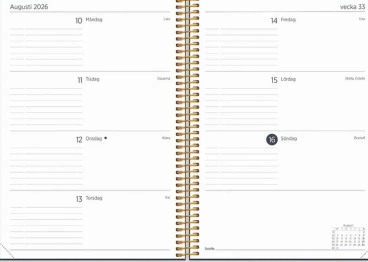 Kalender 2026 Organizer & Notes