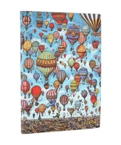 Kalender 2025-2026 Paperblanks 18-månader Midi horisontal flexi - Ballon Festival
