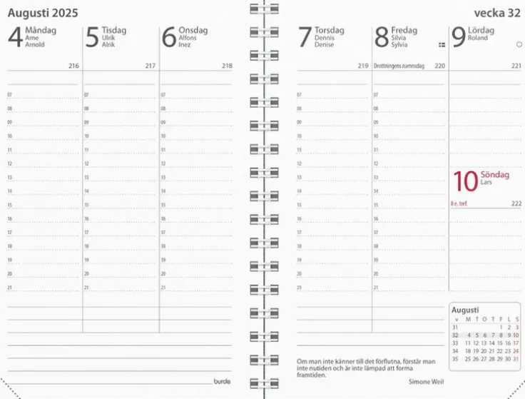 Kalender 2025 Prestige grönt konstläder Anzio