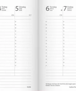Kalender 2026 Prestige rött konstläder
