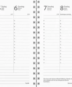 Kalender 2025 Prestige spiralbunden konstläder svart
