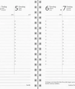 Kalender 2026 Prestige svart konstläder spiralb