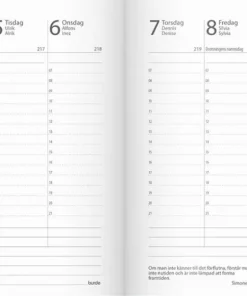 Kalender 2025 Prestige svart konstläder inb