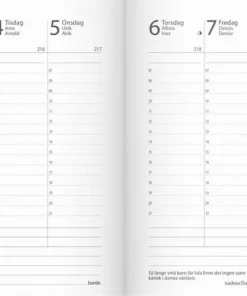 Kalender 2026 Prestige svart konstläder inb
