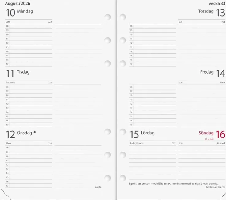 Kalender 2026 Regent grundsats